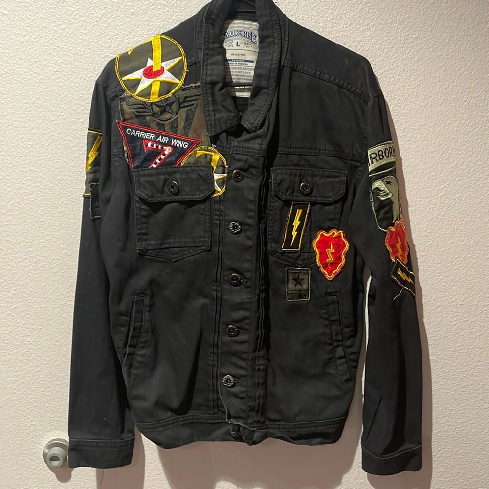 black jean jacket